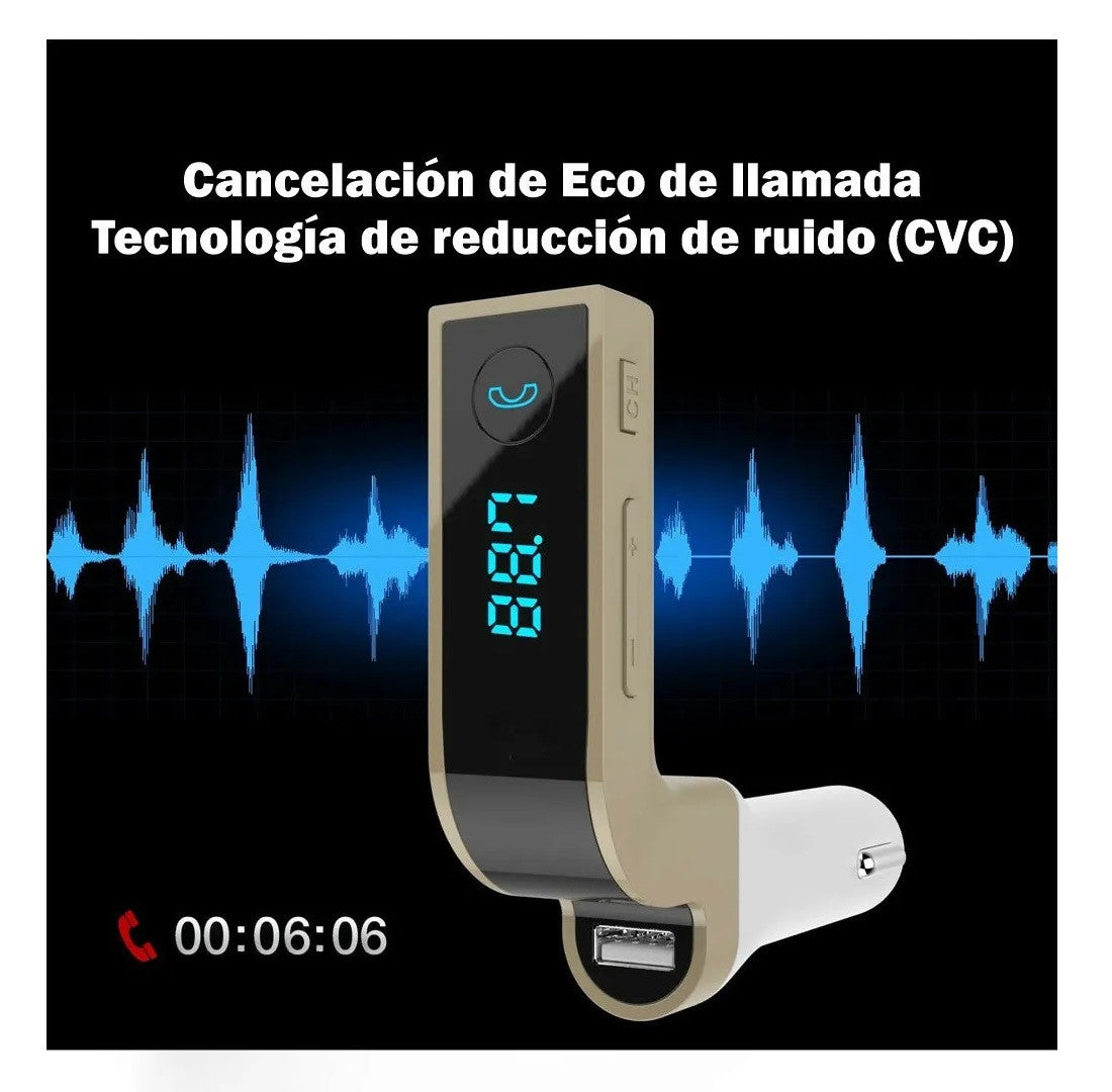 Transmisor Carro Carg7 Usb Aux Bluetooth