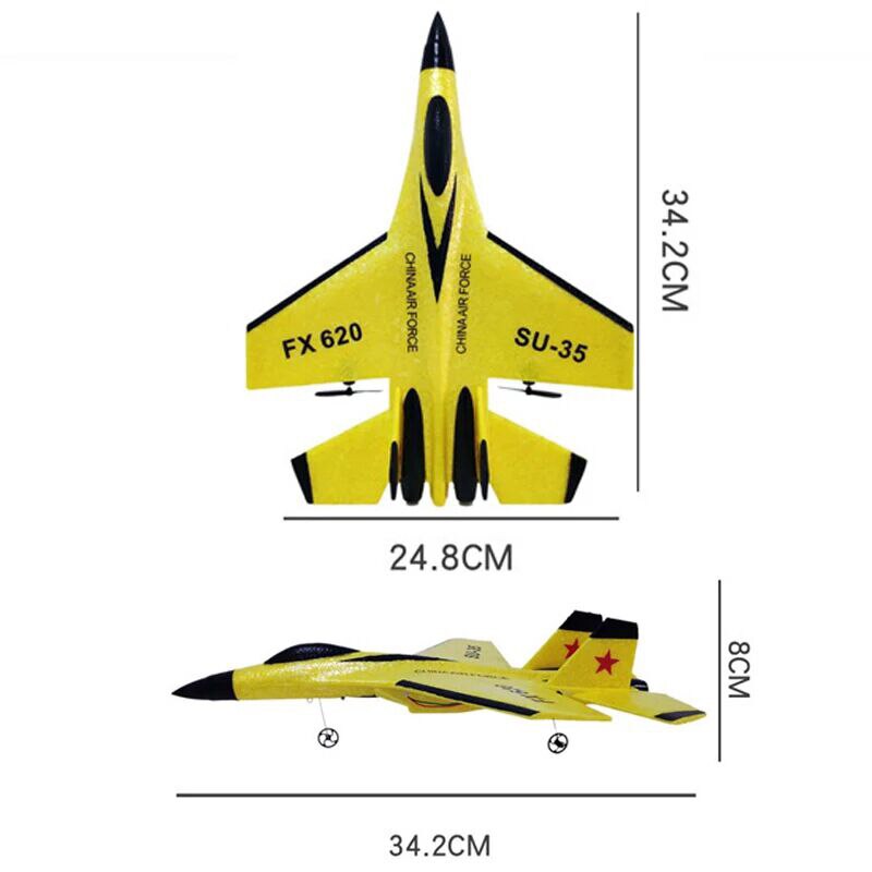 Planeador RC de 2,4G SU35, avión de ala fija, Dron de espuma EPP para lanzar a mano