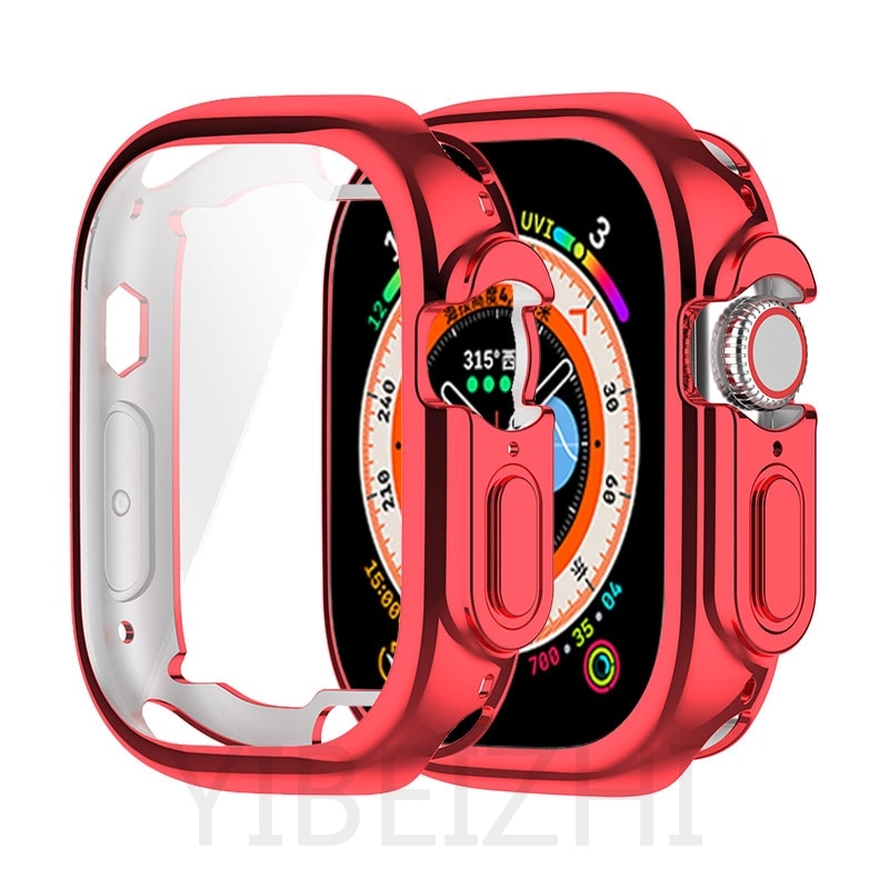 TPU Cover For Apple Watch Ultra 49mm Protective Case 360 Full Soft Screen Protector iWatch 7/8 41 45mm SE/6/5/4/3 44 42 40/38mm