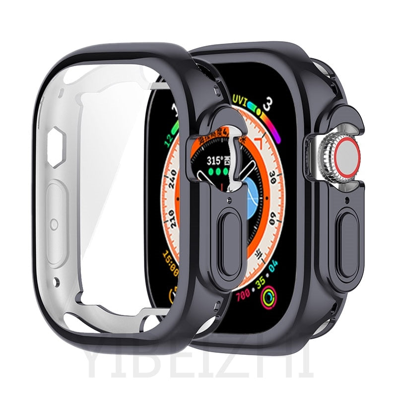 TPU Cover For Apple Watch Ultra 49mm Protective Case 360 Full Soft Screen Protector iWatch 7/8 41 45mm SE/6/5/4/3 44 42 40/38mm