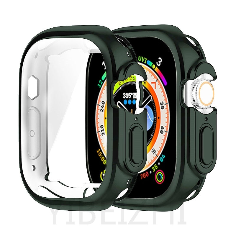 TPU Cover For Apple Watch Ultra 49mm Protective Case 360 Full Soft Screen Protector iWatch 7/8 41 45mm SE/6/5/4/3 44 42 40/38mm