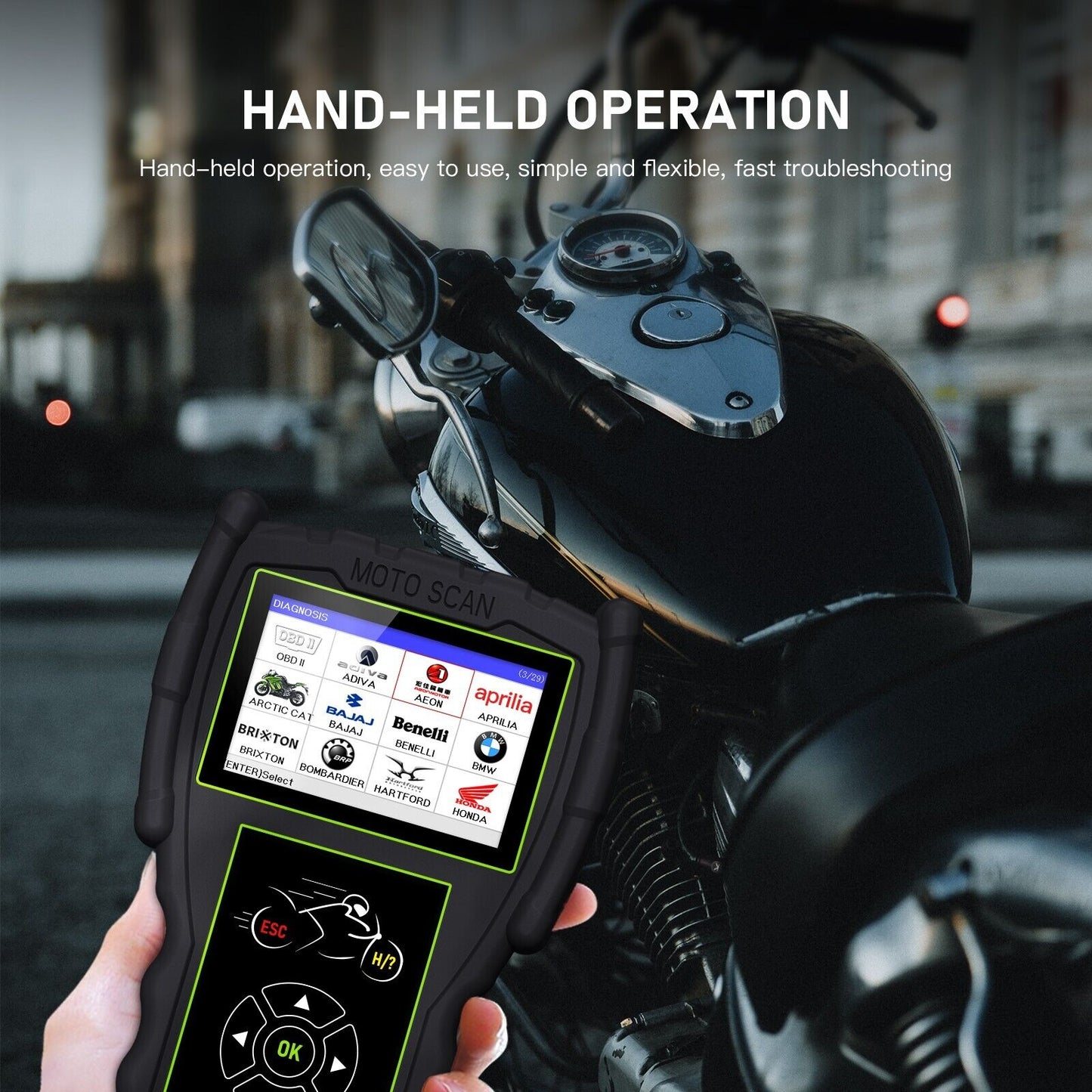 JDiag M100 Pro escáner de diagnóstico de motocicleta OBD2 herramienta de diagnóstico de fallas lector de código de motocicleta para BMW Kawasaki Yamaha Suzuki KTM